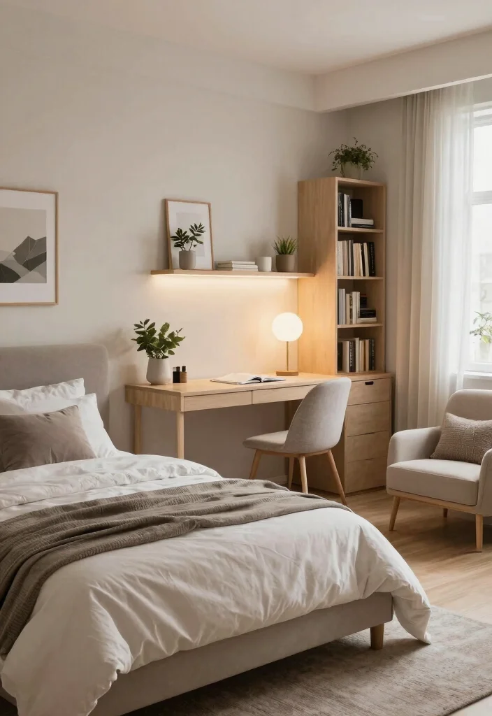 10 Box Bedroom Ideas to Maximize Small Spaces 4. Create Defined Zones 0