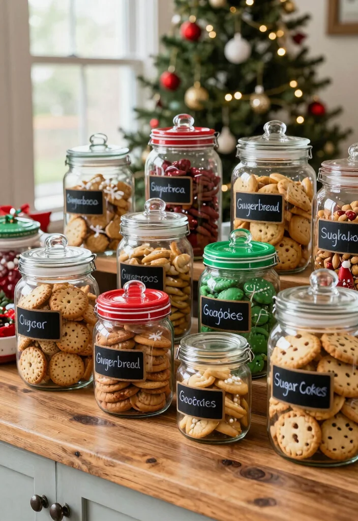 10 Christmas Kitchen Decor Ideas for Festive Warmth 5. Colorful Cookie Jars 0