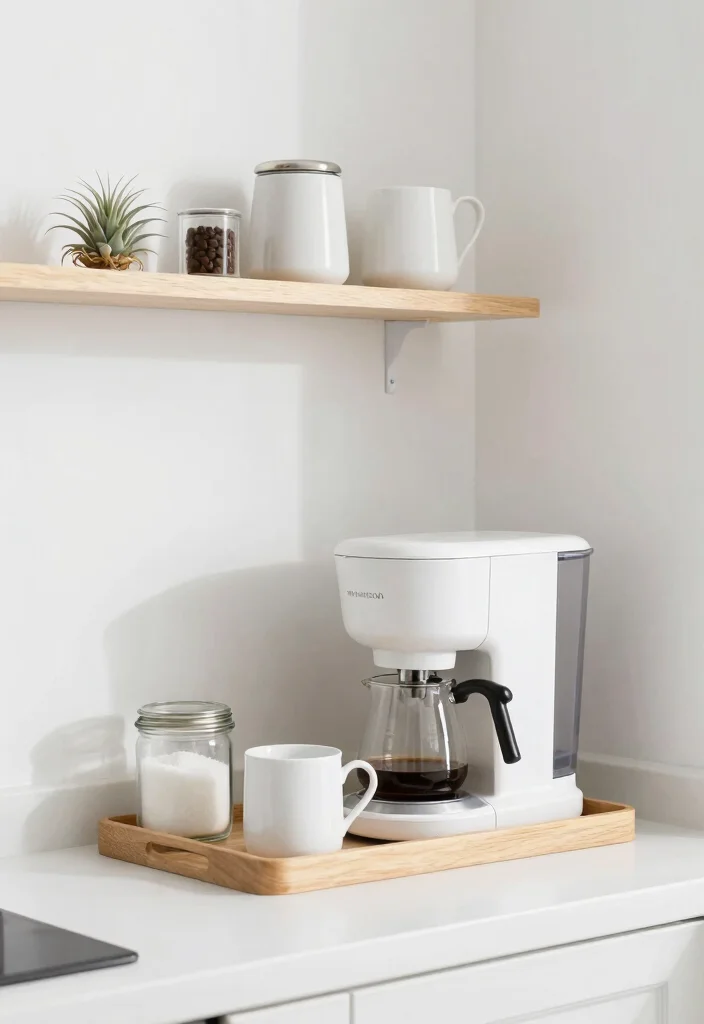 10 Coffee Corner Ideas for Kitchens of Any Size 1. Minimalist Magic 0