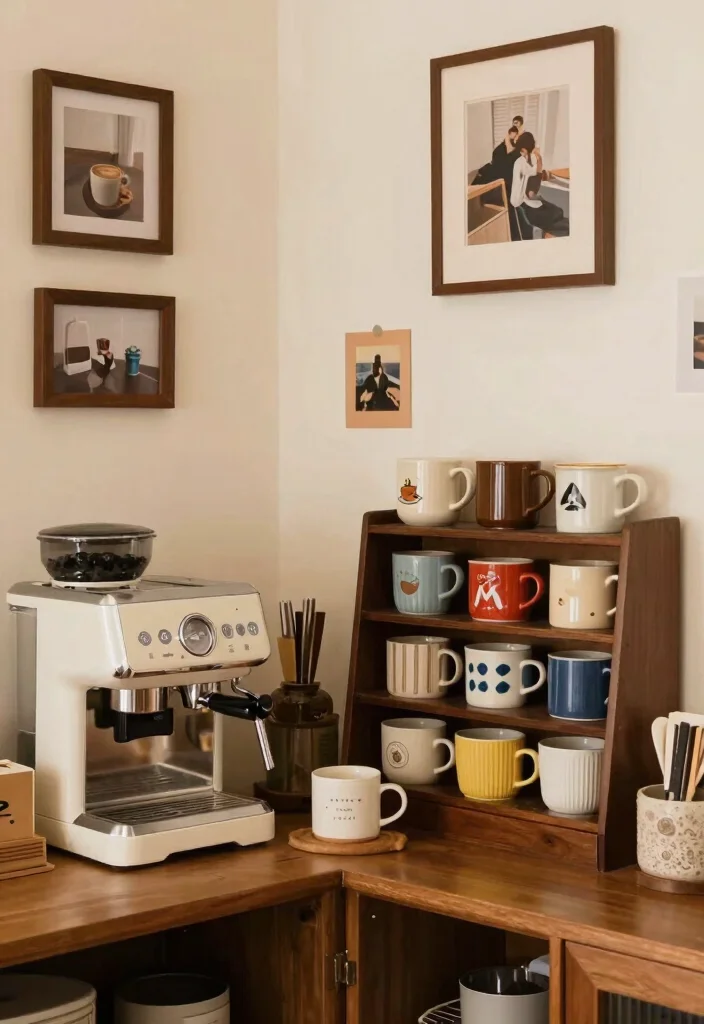 10 Coffee Corner Ideas for Kitchens of Any Size 10. Personal Touches 0