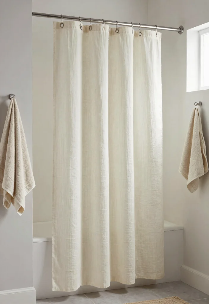 10 College Bathroom Ideas for Small Shared Spaces 4. Eco Friendly Shower Curtains 0