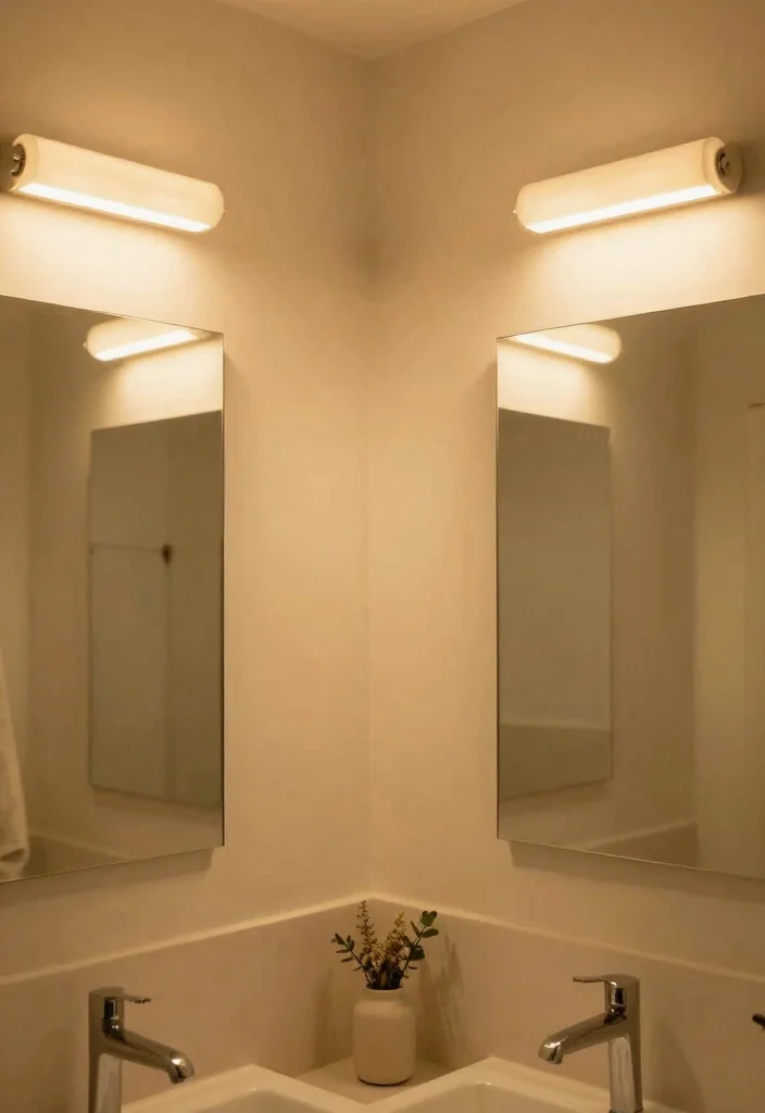 10 College Bathroom Ideas for Small Shared Spaces 9. Smart Lighting Solutions 0