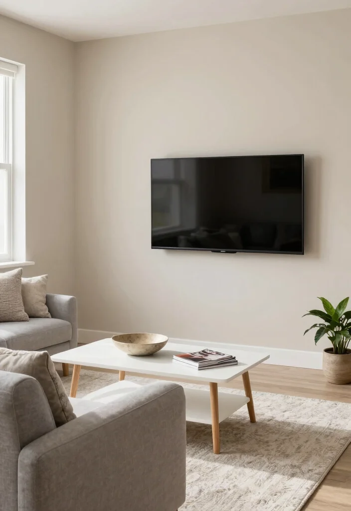 10 Cozy Small TV Room Ideas for Relaxed Nights 1. Embrace a Neutral Palette 0