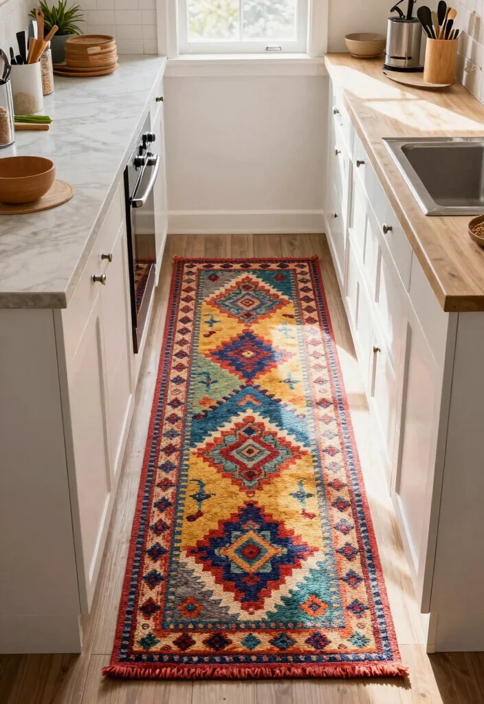 10 Kitchen Carpet Ideas for Warm Underfoot Comfort 7. Runner Rugs for a Stylish Touch 0