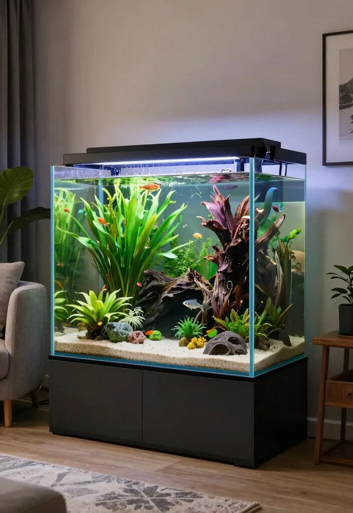 10 Living Room Aquarium Ideas for a Calm Focal Point 10. Biotope Aquariums 0
