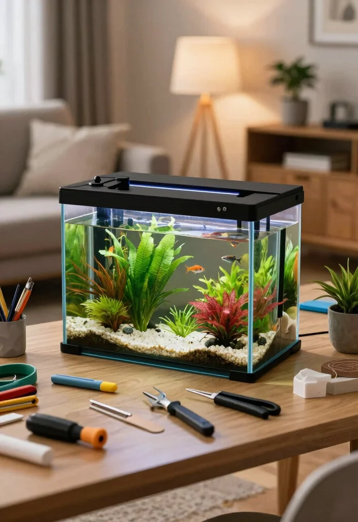 10 Living Room Aquarium Ideas for a Calm Focal Point 7. DIY Aquarium Projects 0