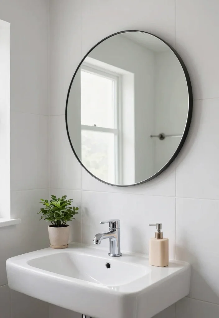 10 Simple Small Bathroom Ideas with Clean Functional Design 3. Mirror Magic for Illusion of Space 0