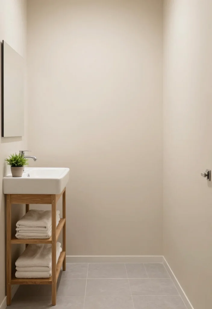 10 Simple Small Bathroom Ideas with Clean Functional Design 5. Neutral Color Palette for Calmness 0