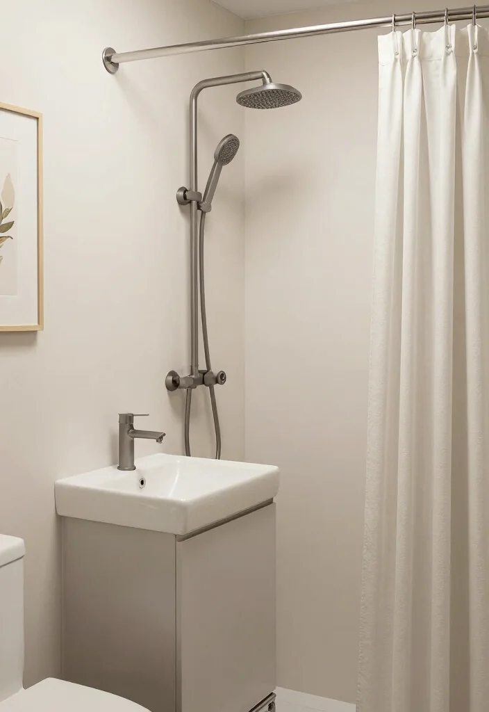 10 Simple Small Bathroom Ideas with Clean Functional Design 6. Multi functional Fixtures 0
