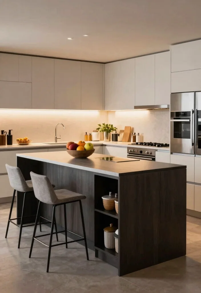 10 Small Kitchen Table Ideas That Save Space 4. Multi Functional Island Table 0