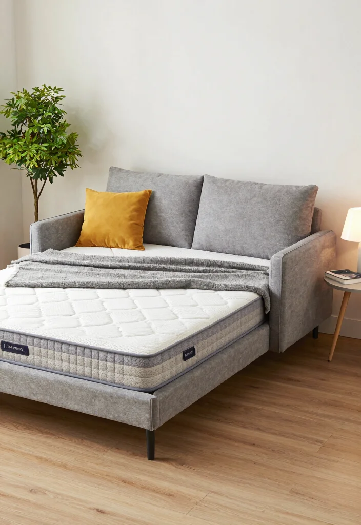 10 Small Living Room Sofa Ideas That Fit Comfortably 2. Sofa Bed for Flexible Living 0