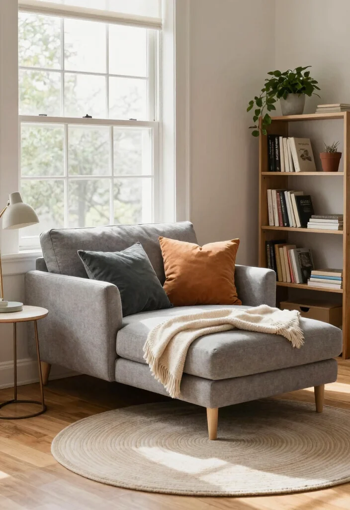 10 Small Living Room Sofa Ideas That Fit Comfortably 5. Compact Chaise Lounge Sofa 0