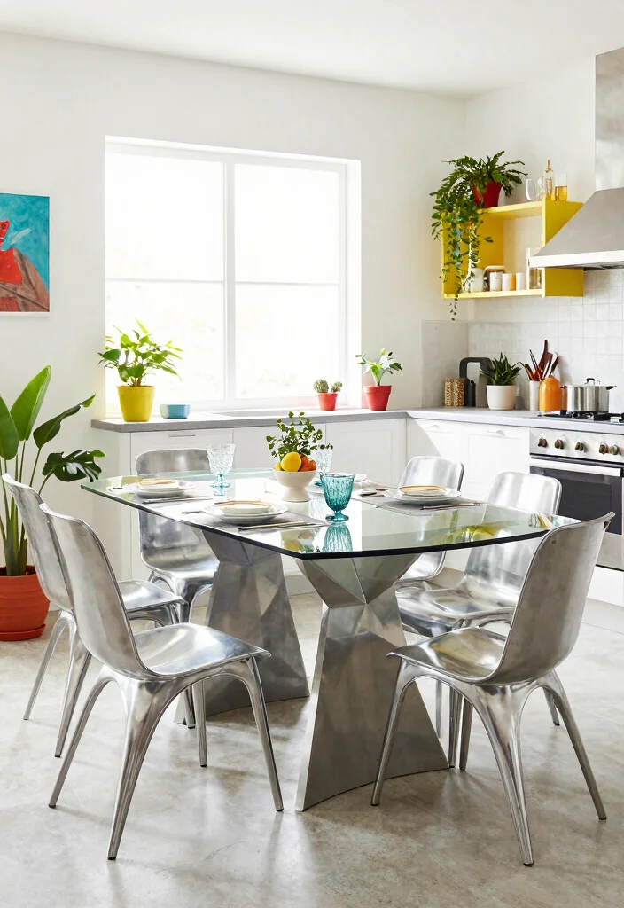 10 Small Space Kitchen Table Ideas That Fit Well 9. Glass Top Dining Table 0