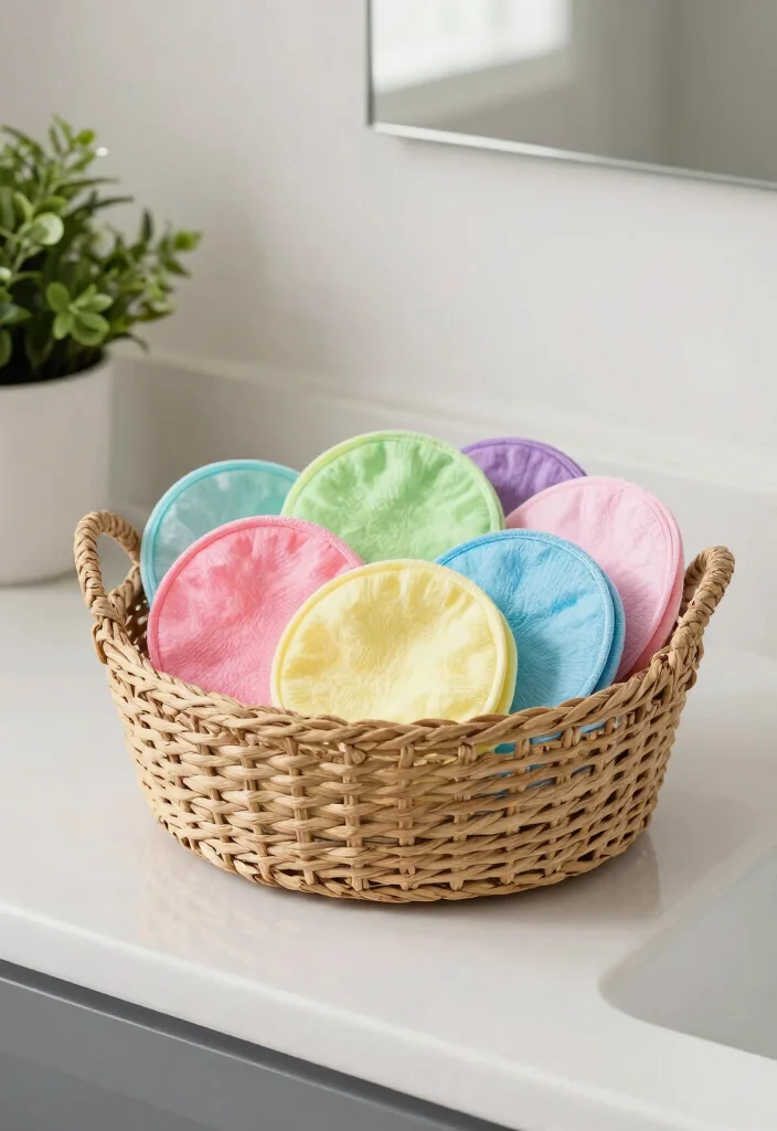 12 Bathroom Counter Ideas for Practical Everyday Styling 8. Reusable Cotton Rounds 0