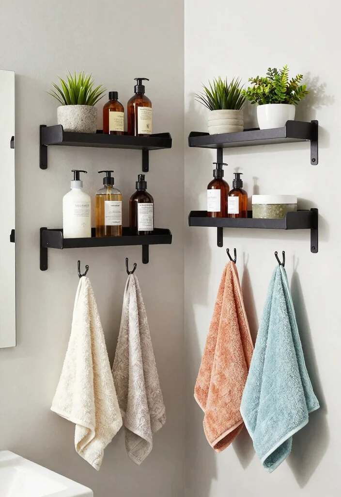 12 Bathroom Counter Ideas for Practical Everyday Styling 9. Hanging Storage Solutions 0