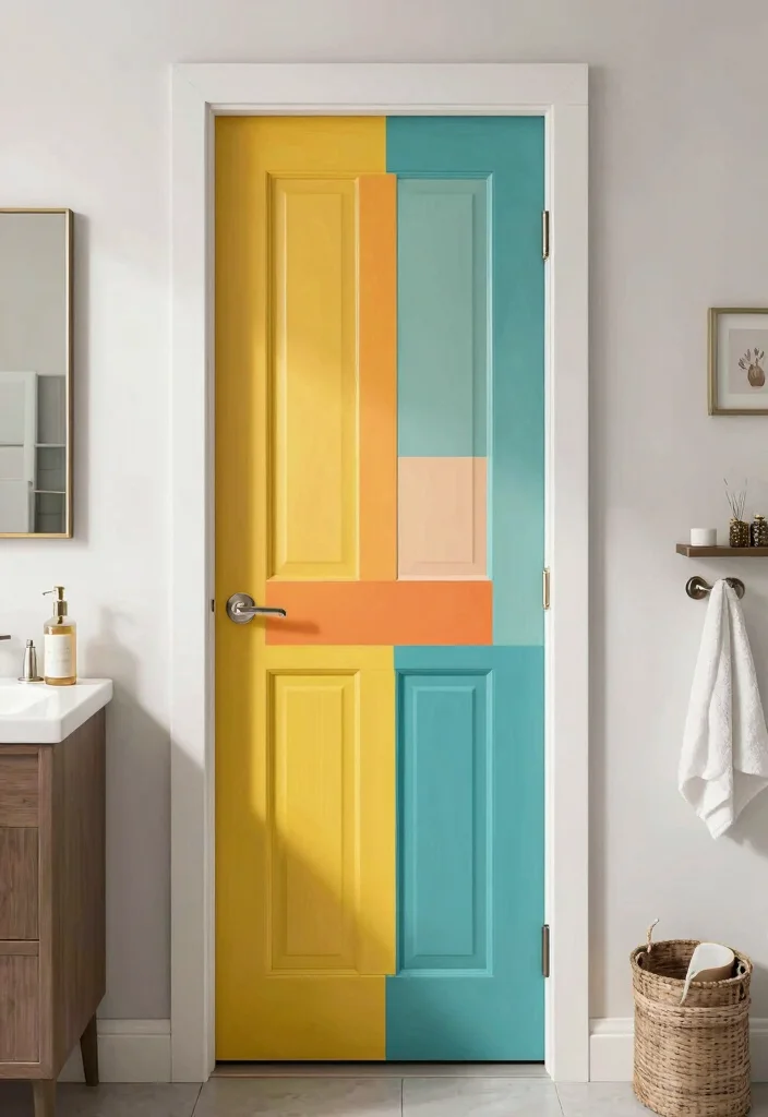 12 Bathroom Door Ideas for Better Flow and Privacy 12. Customizable Door for Personal Touch 0