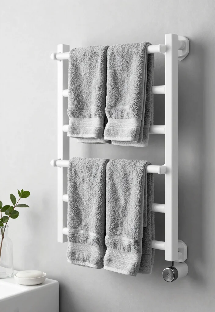 12 Bathroom Hand Towel Ideas for a Hotel Inspired Touch 8. Minimalist Monochrome 0