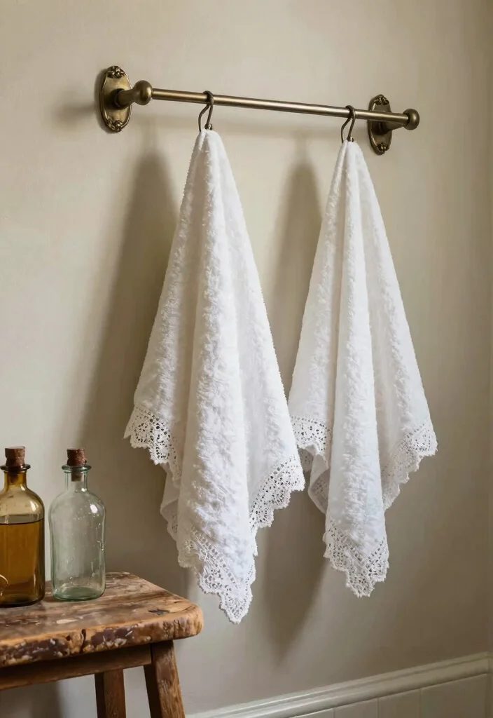 12 Bathroom Hand Towel Ideas for a Hotel Inspired Touch 9. Vintage Chic 0