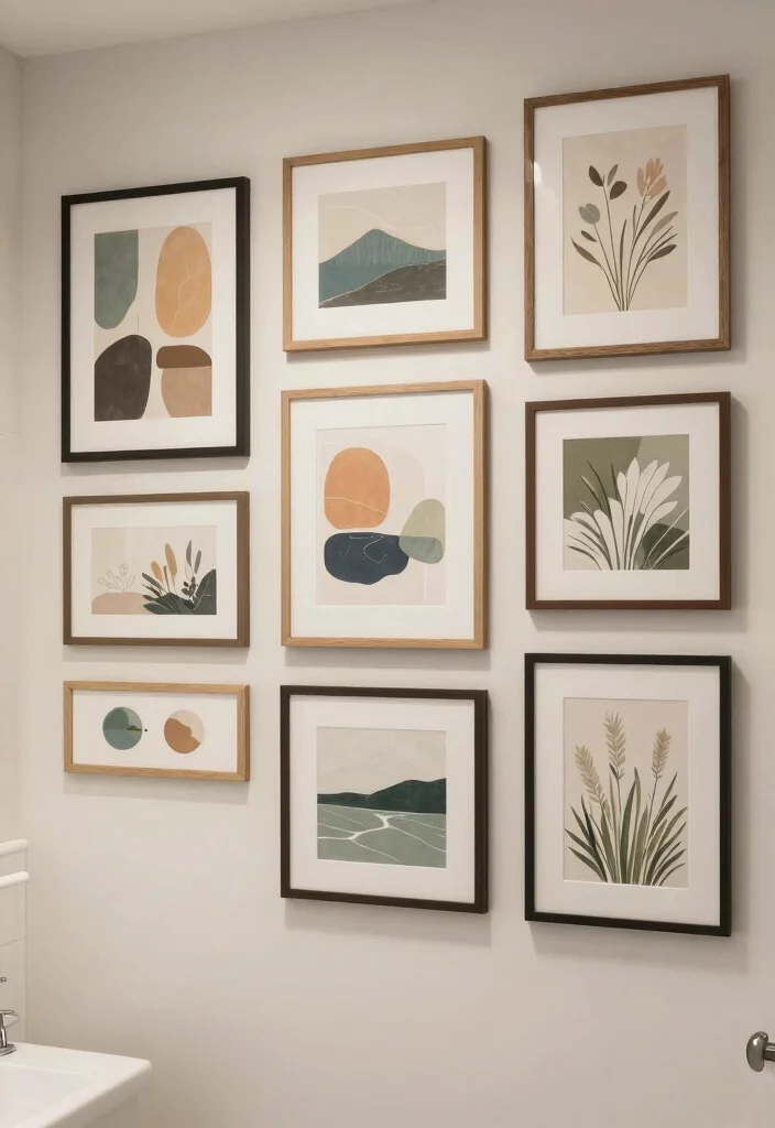 12 Bathroom Ideas with Bath for Relaxing Everyday Use 8. Artistic Touches Wall Art and Decor 0