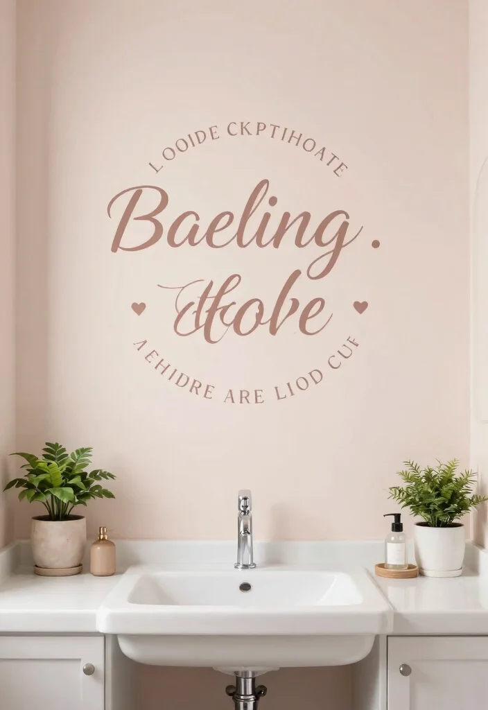 12 Bathroom Mural Ideas for a Bold Artistic Statement 11. Inspirational Quotes 0