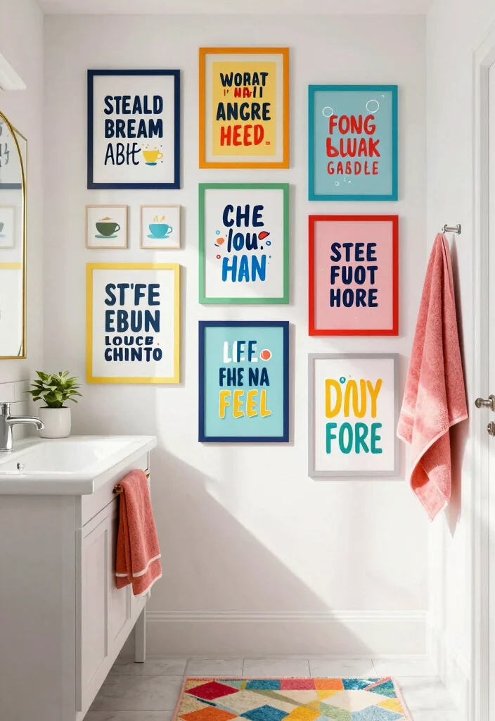 12 Bathroom Picture Ideas to Add Personality and Visual Interest 3. Whimsical Quotes for a Fun Vibe 0