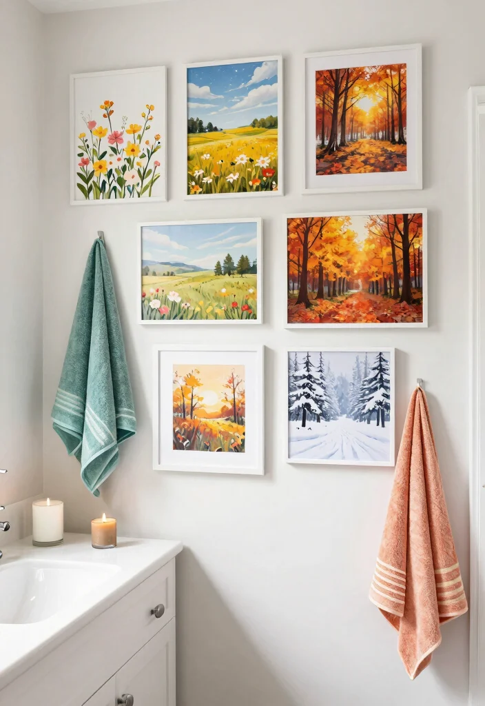 12 Bathroom Picture Ideas to Add Personality and Visual Interest 9. Seasonal Themes for Year Round Updates 0