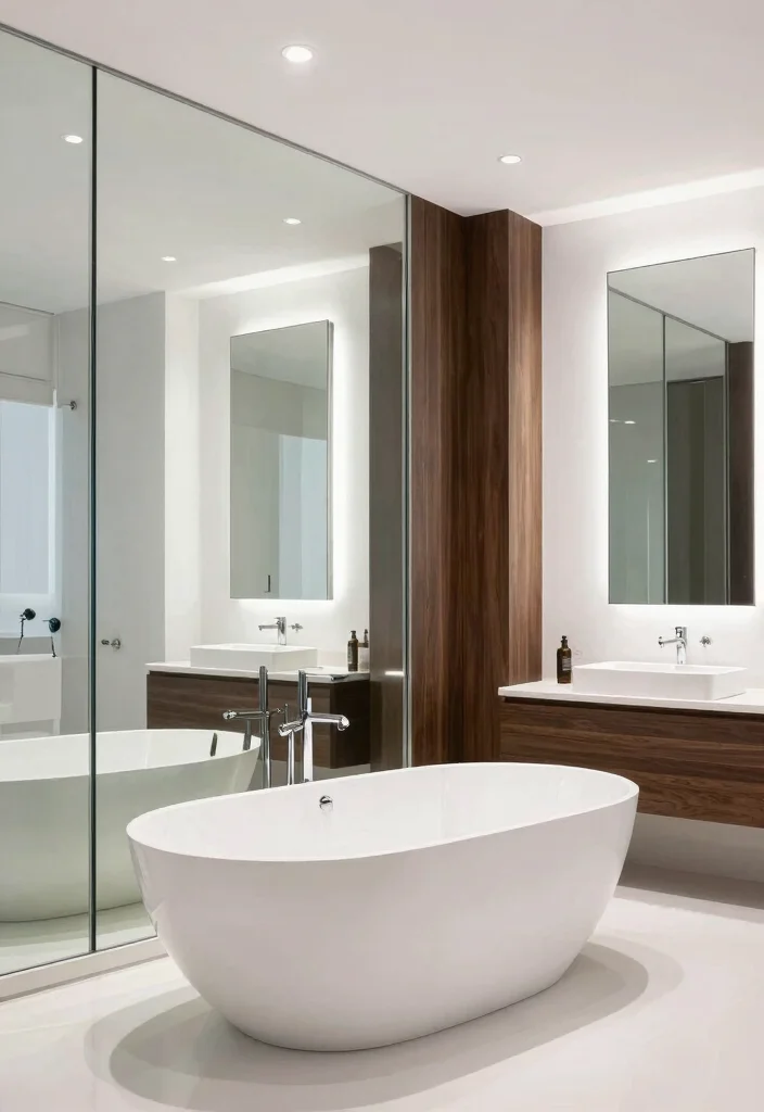 12 Bathroom with Bathtub Ideas for Comfort and Style 4. Modern Urban Oasis 0