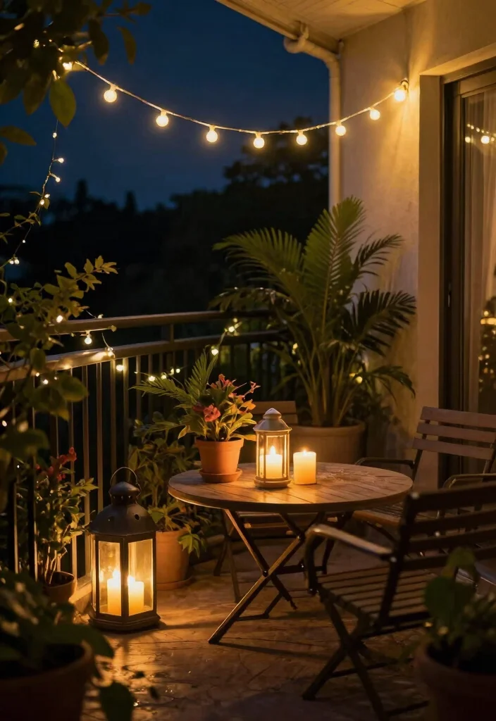 12 Bedroom Balcony Ideas for Light and Airy Living 11. Warm Lighting Ambiance 0