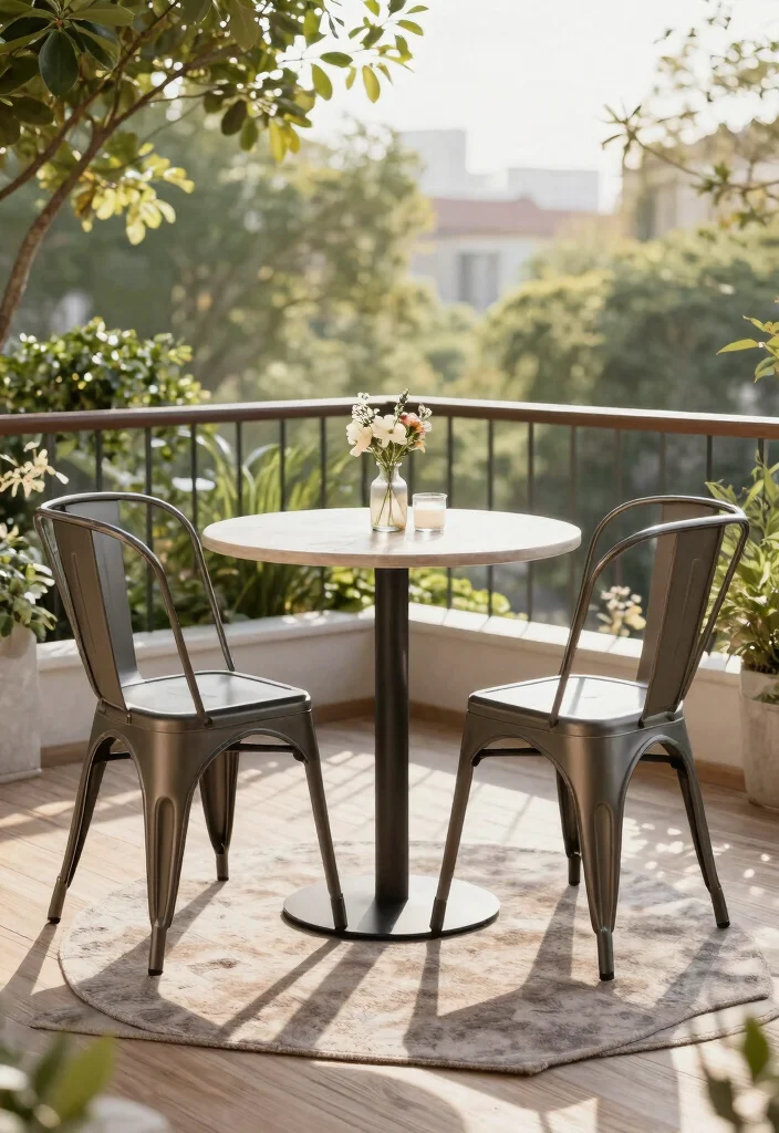 12 Bedroom Balcony Ideas for Light and Airy Living 4. Modern Bistro Setup 0