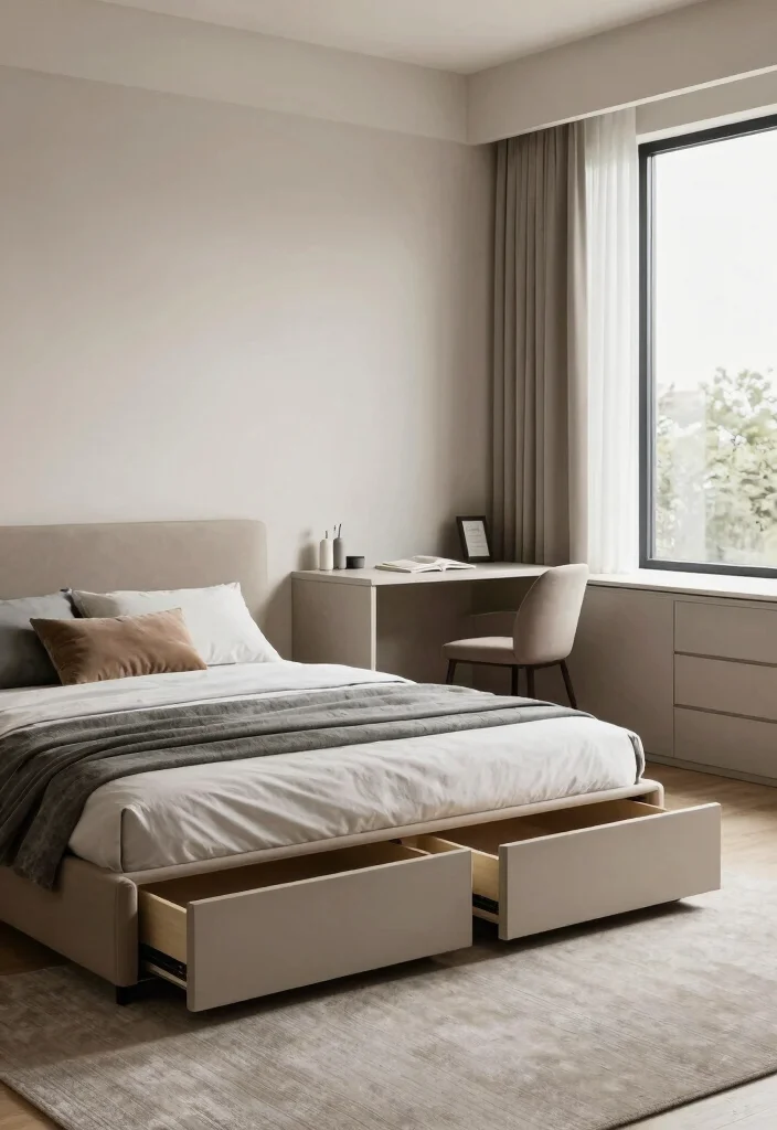 12 Bedroom Ideas for Big Rooms with Balanced Layouts 2. Functional Bedroom Furniture 0