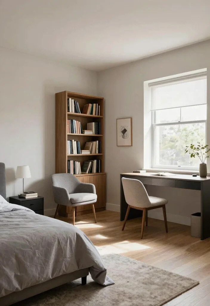 12 Bedroom Ideas for Big Rooms with Balanced Layouts 6. Functional Zones 0