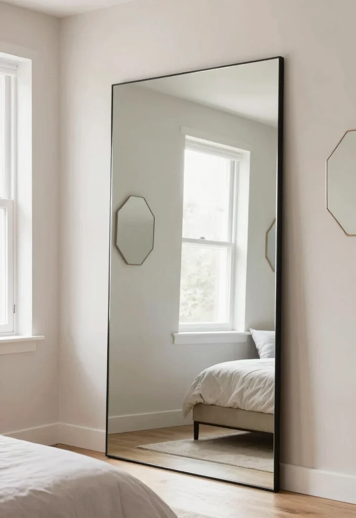 12 Bedroom Ideas for Big Rooms with Balanced Layouts 8. Mirrors for Depth 0