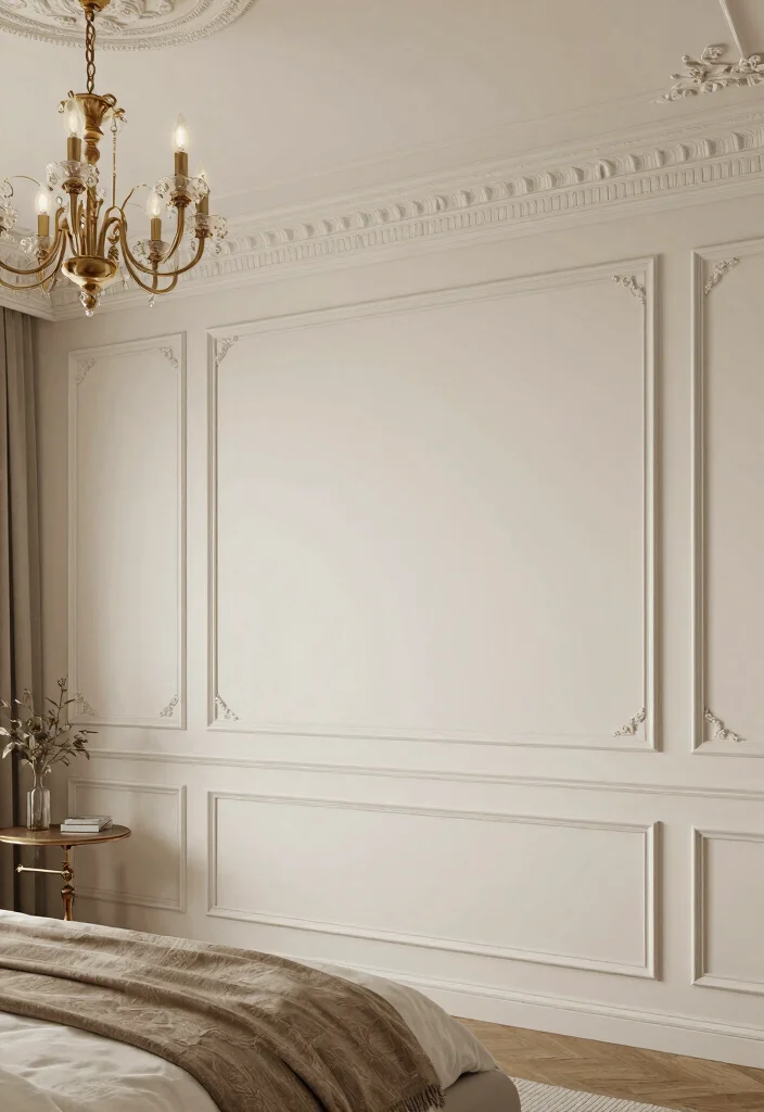 12 Bedroom Wall Moulding Ideas for Classic Detail 11. Layered Moulding Designs 0