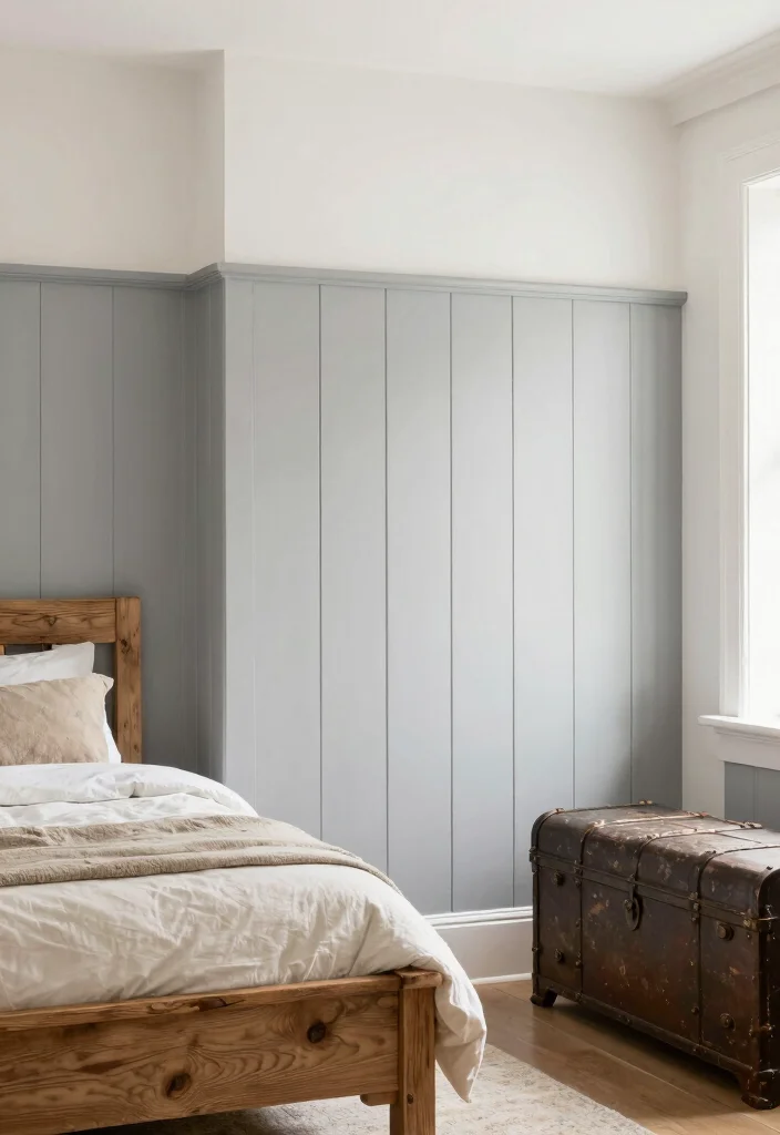 12 Bedroom Wall Moulding Ideas for Classic Detail 4. Board and Batten 0