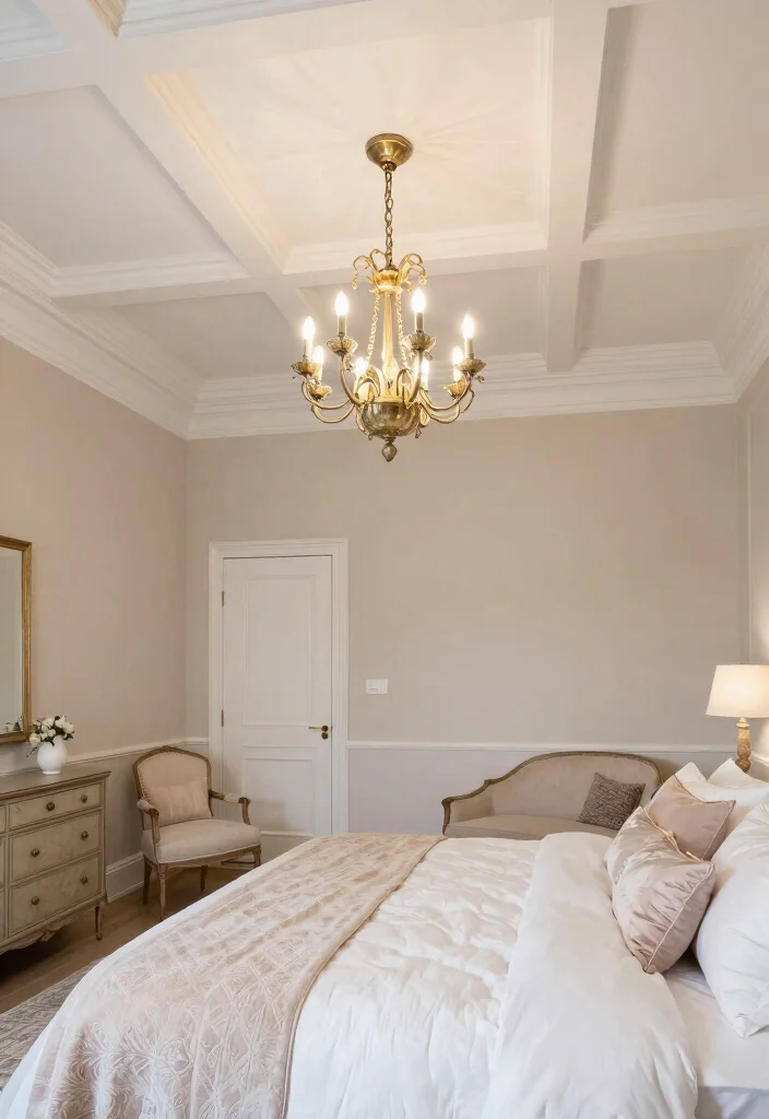 12 Bedroom Wall Moulding Ideas for Classic Detail 5. Coffered Ceilings 0