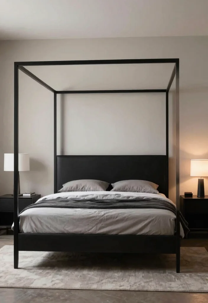 12 Black Canopy Bedroom Ideas with Dramatic Elegance 9. Elegant Canopy Bed Styles 0