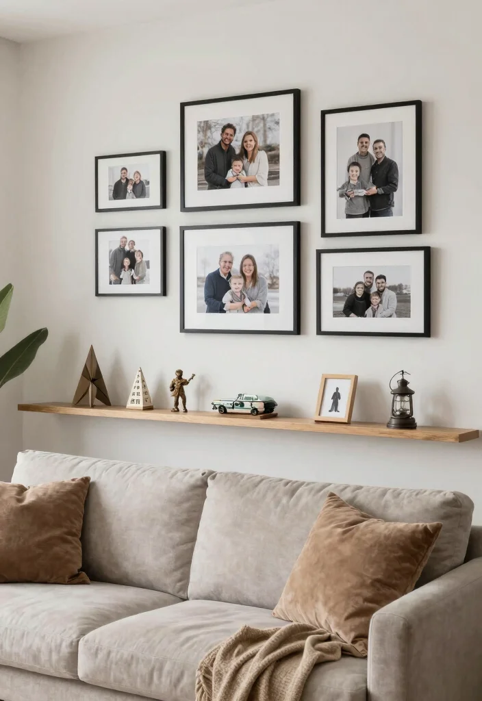 12 Black and Grey Living Room Ideas with Modern Mood 12. Personalized Touches 0