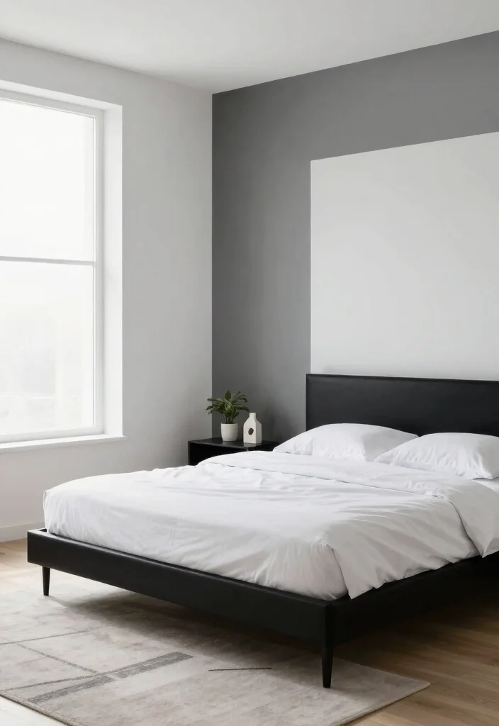 12 Black and White Bedroom Ideas with Clean Contrast 1. Monochrome Minimalism 0
