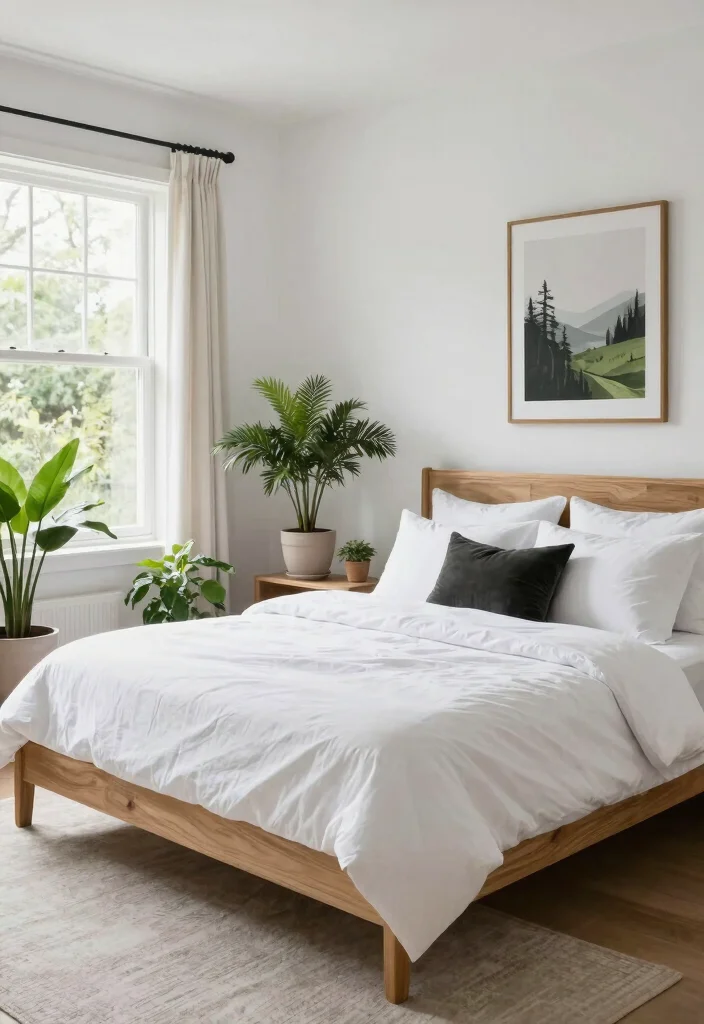12 Black and White Bedroom Ideas with Clean Contrast 10. Outdoor Inspired 0