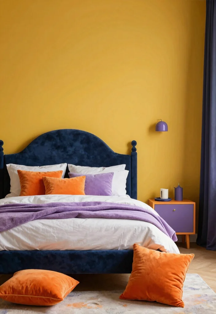 12 Colorful Bedroom Ideas with Playful Modern Style 10. Playful Color Combinations 0