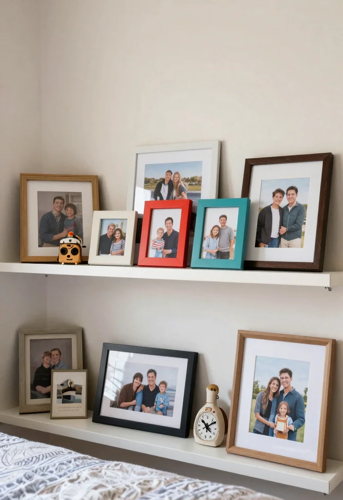 12 Colorful Bedroom Ideas with Playful Modern Style 11. Personalized Keepsakes 0