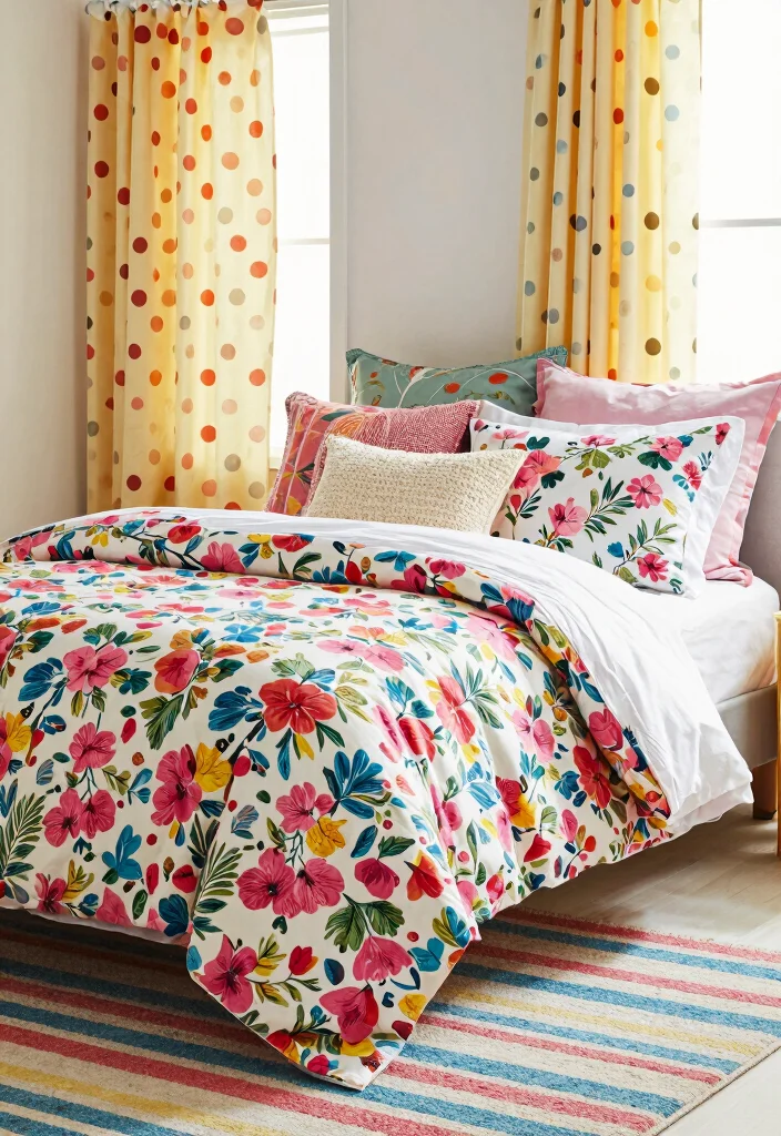 12 Colorful Bedroom Ideas with Playful Modern Style 6. Playful Patterns 0