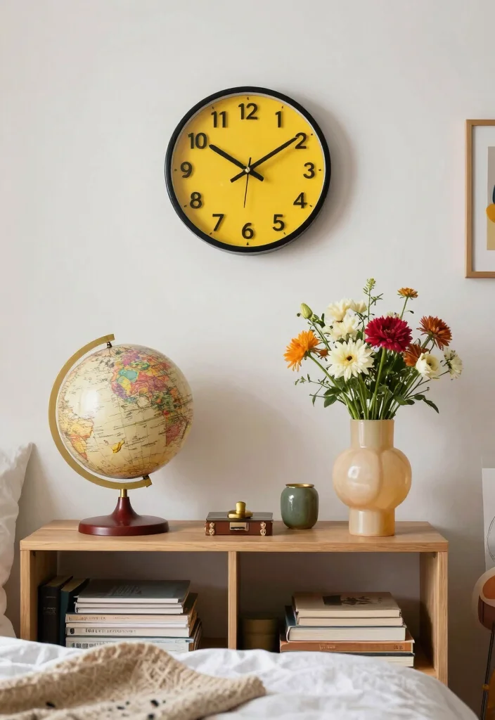 12 Colorful Bedroom Ideas with Playful Modern Style 7. Eclectic Accessories 0