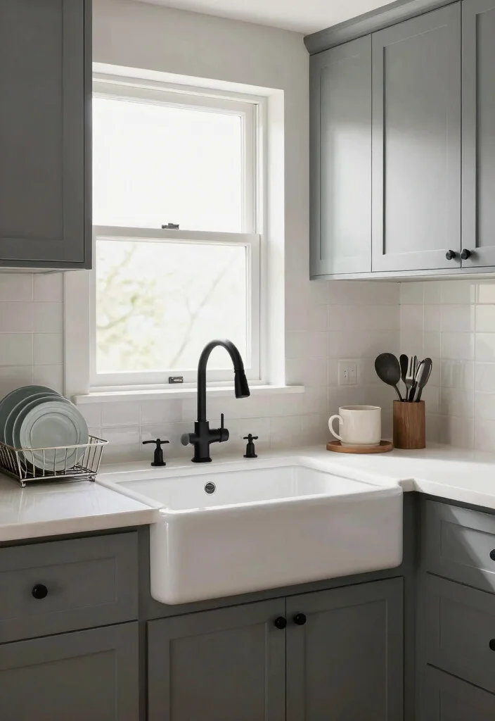 12 Corner Kitchen Ideas to Improve Workflow 2. Corner Sink for Space Efficiency 0