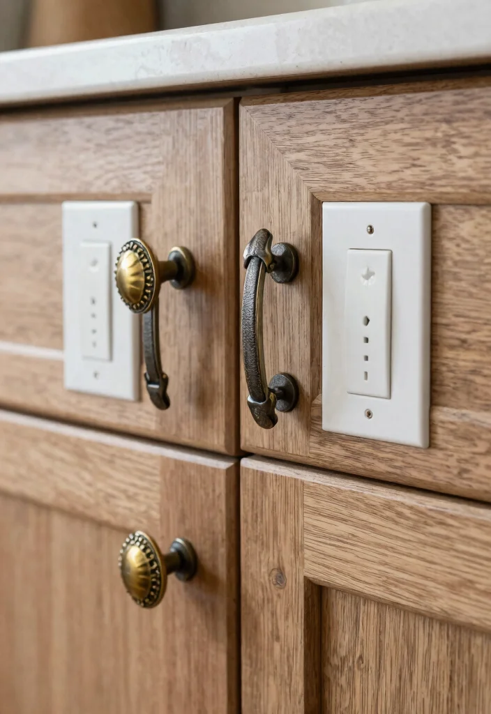 12 Craftsman Kitchen Ideas with Classic Craft Detail 4. Vintage Inspired Hardware 0