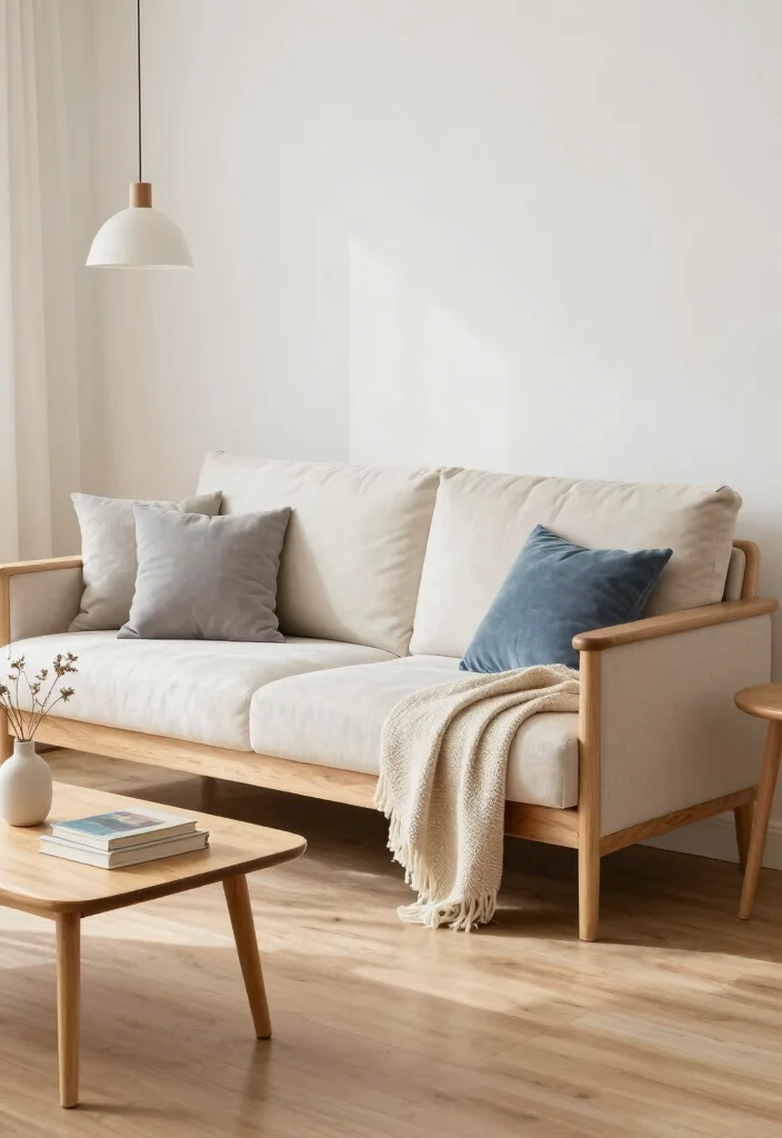 12 Cream Sofa Living Room Ideas for Soft Neutral Style 3. Scandinavian Simplicity 0
