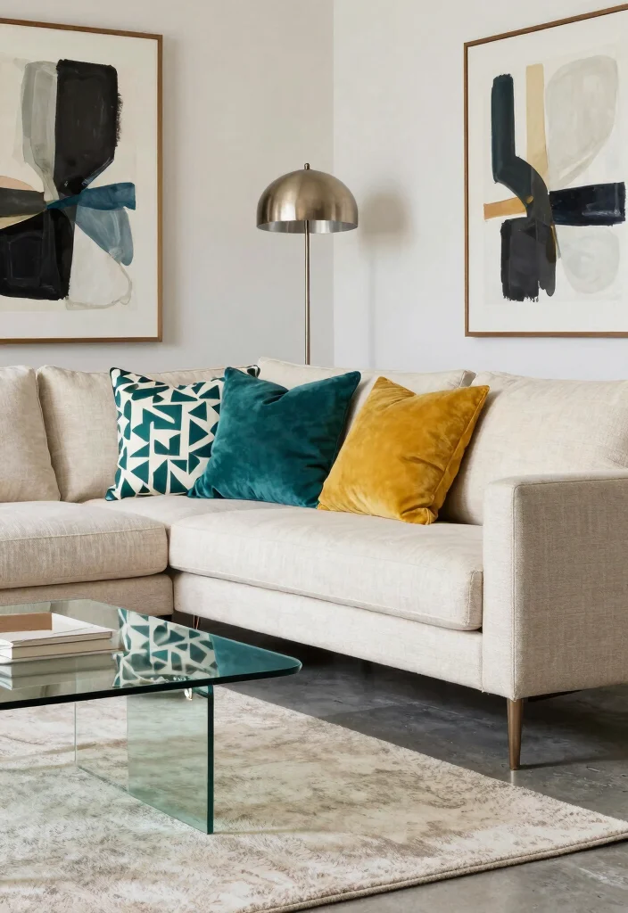 12 Cream Sofa Living Room Ideas for Soft Neutral Style 5. Urban Chic 0