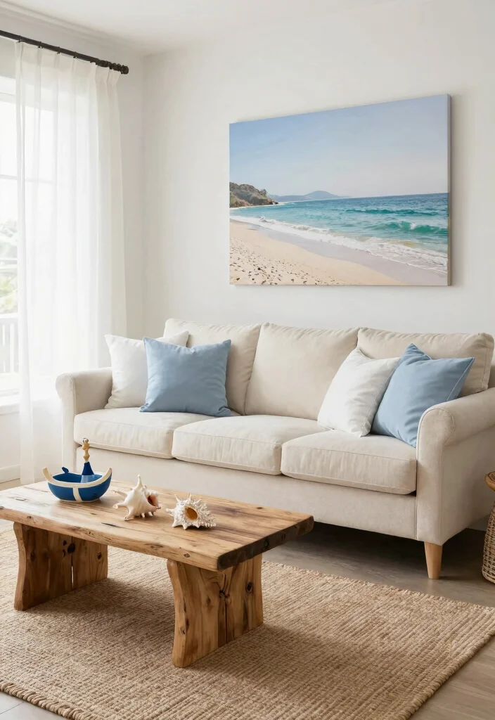 12 Cream Sofa Living Room Ideas for Soft Neutral Style 6. Coastal Comfort 0