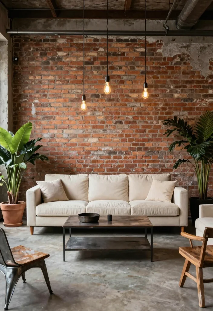 12 Cream Sofa Living Room Ideas for Soft Neutral Style 9. Industrial Edge 0