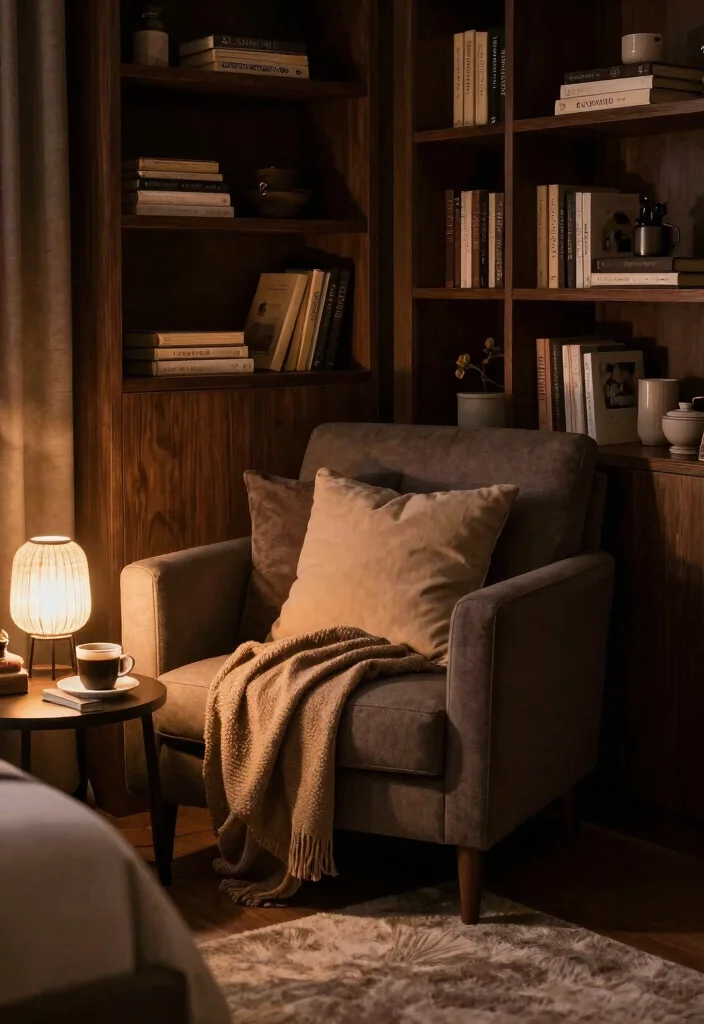 12 Dark Brown Bedroom Ideas with Warm Depth 10. Cozy Nooks 0